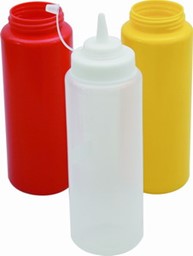 Bild von PE-Quetschflasche mit Verschlusskappe 0,95 ltr., rot
