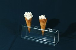 Bild von Acryl-Eistütenhalter 25 cm, 4 Löcher á 25 mm
