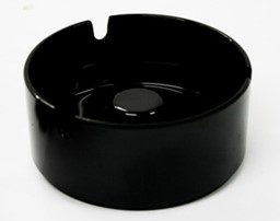 Bild von Melamin-Aschenbecher 10 cm, schwarz 
