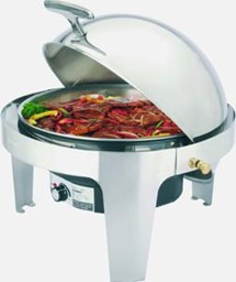 Picture of Elektro-Chafing Dish, 6,8 Ltr. rund - m. Roll-Top Deckel
