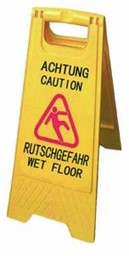 Bild von Aufsteller, "Achtung Rutschgefahr" / "Wet Floor", 65cm
