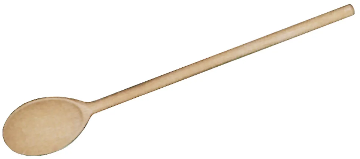 Bild von Holz-Kochlöffel 25 cm, oval, extra stark  