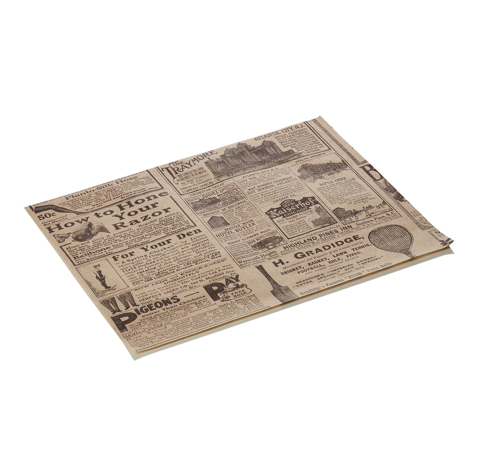Bild von Burgerpapier Times brown Set