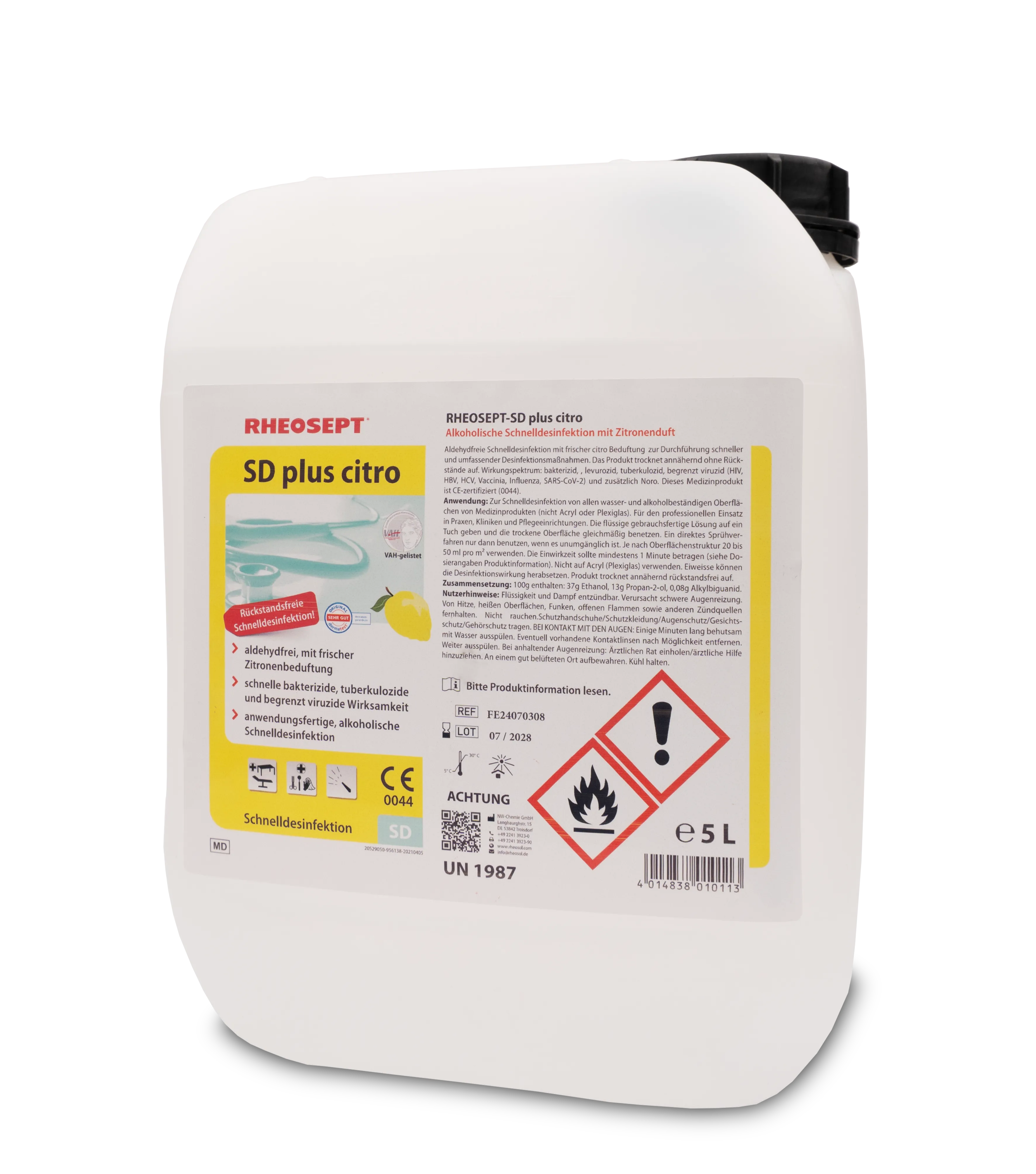 Bild von RHEOSEPT-SD plus citro Kanister 5 Liter