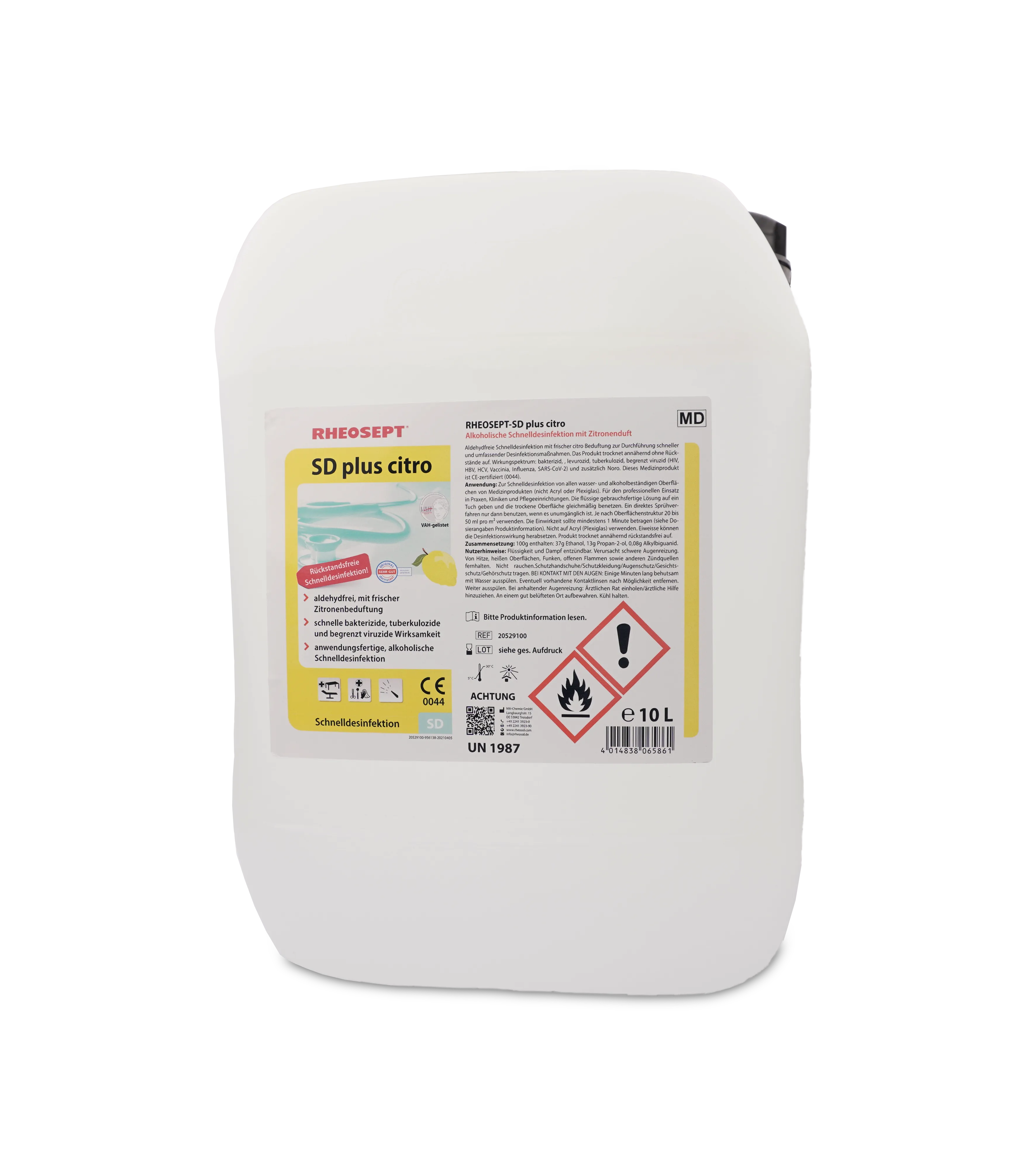 Bild von RHEOSEPT-SD plus citro Kanister 10 Liter