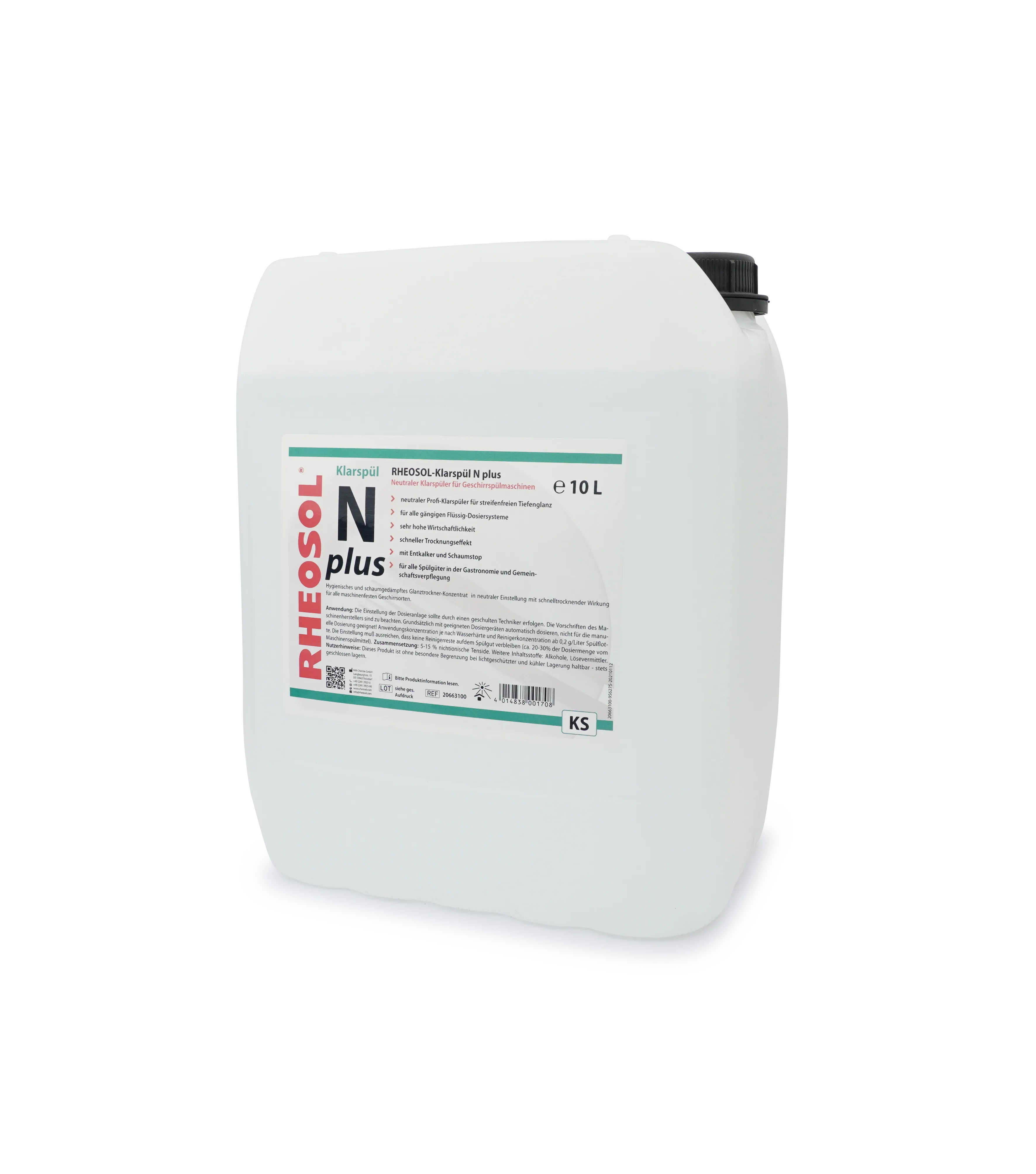 Bild von RHEOSOL-Klarspül N plus Kanister 10 Liter