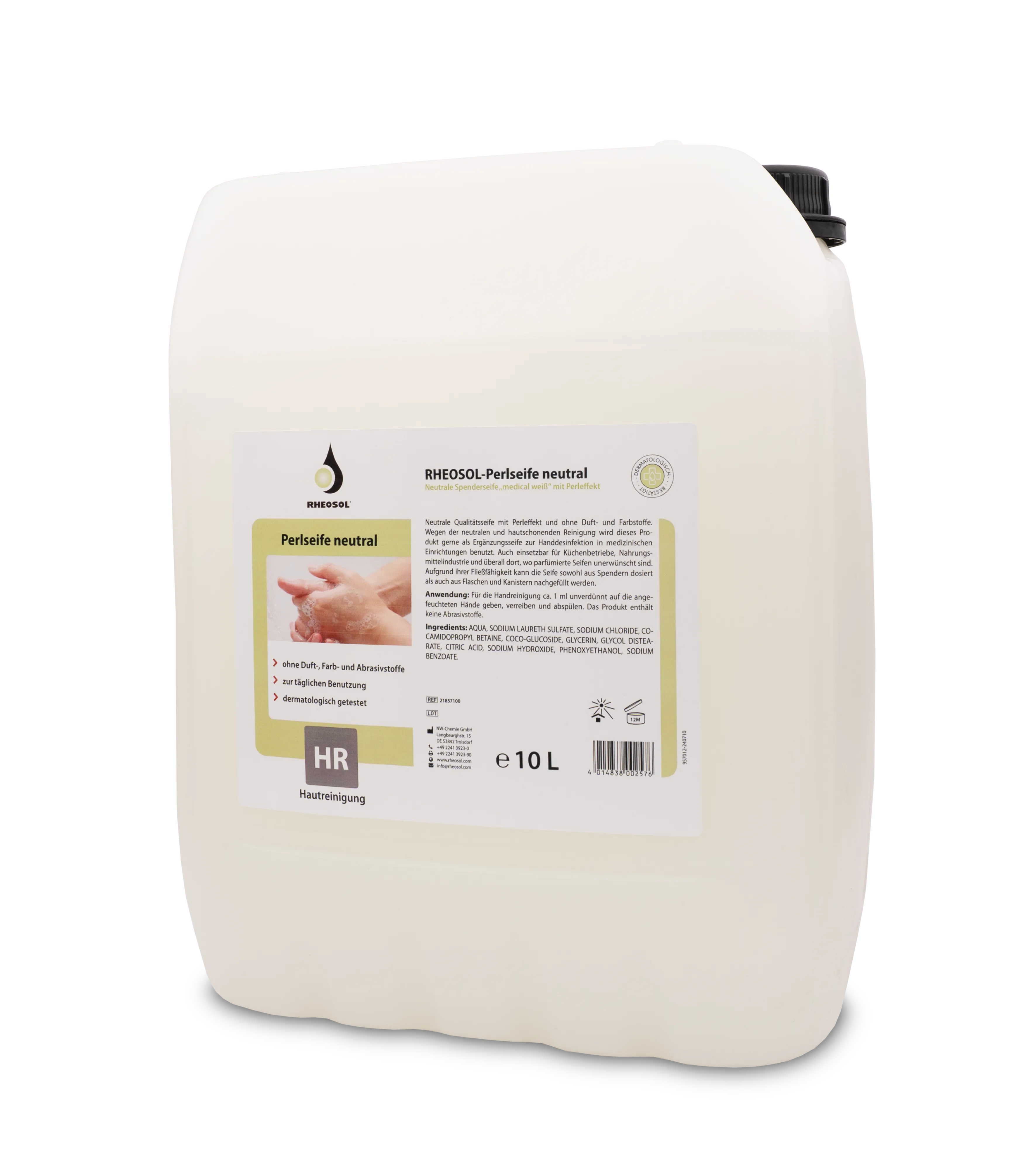 Bild von RHEOSOL-Perlseife neutral Kanister 10 Liter