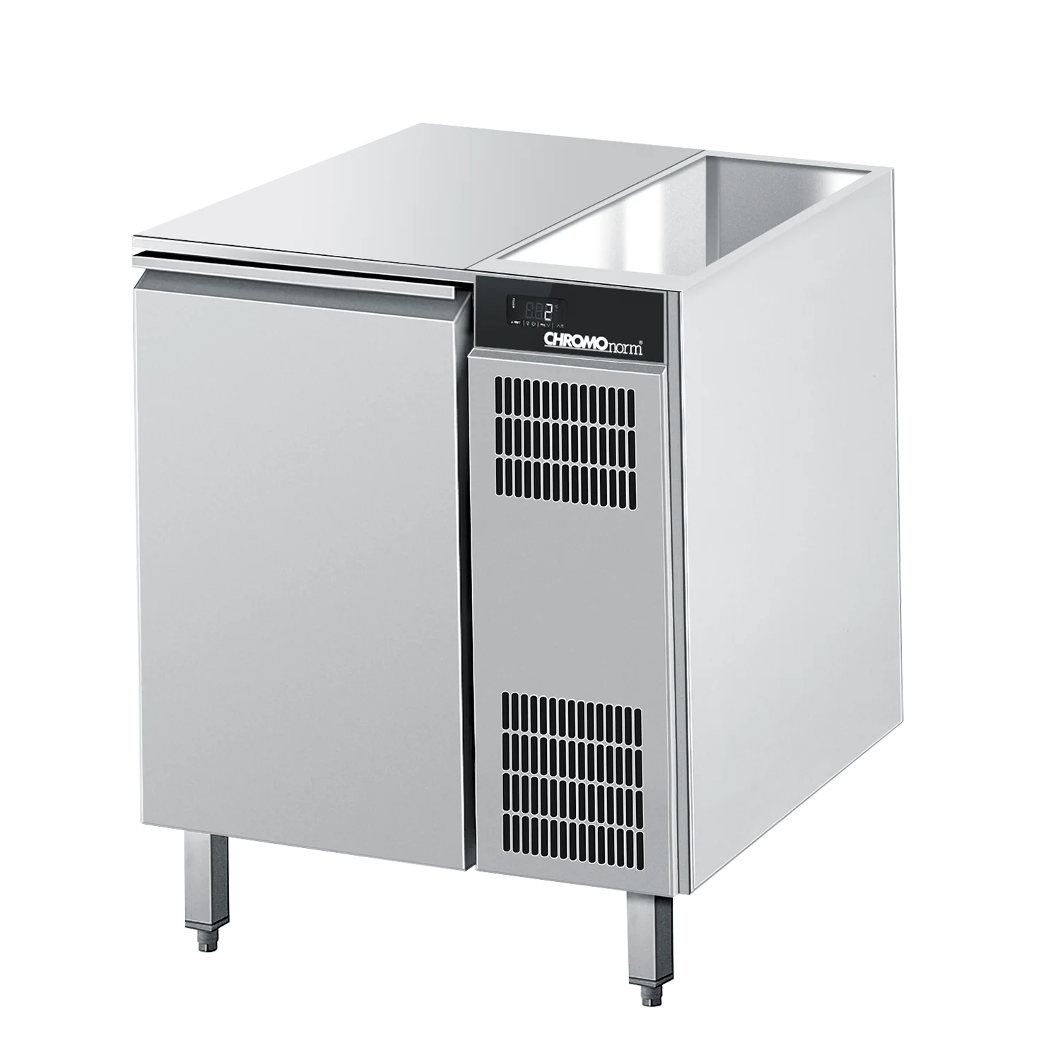 Bild von Kühltisch GN 1/1, ohne Tischplatte, Zentralkühlung - 640x680x800 mm