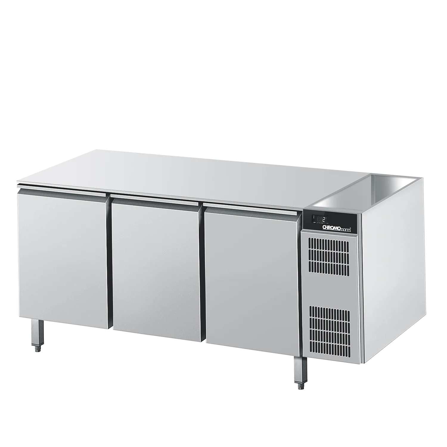 Bild von Kühltisch GN 1/1, ohne Tischplatte, Zentralkühlung - 1625x675x800 mm