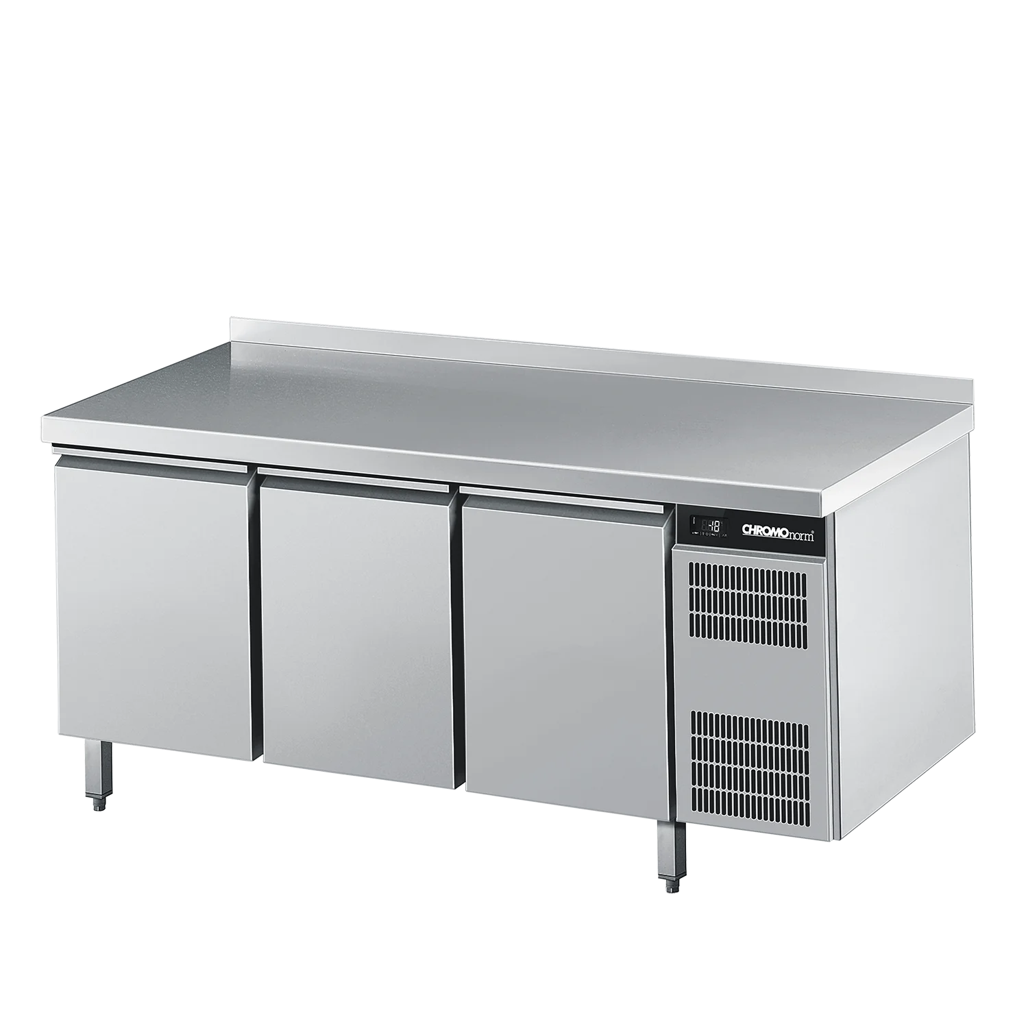 Bild von Tiefkühltisch GN 1/1, 3 Türen mit Tischplatte, steckerfertig - 1725x700x850 mm