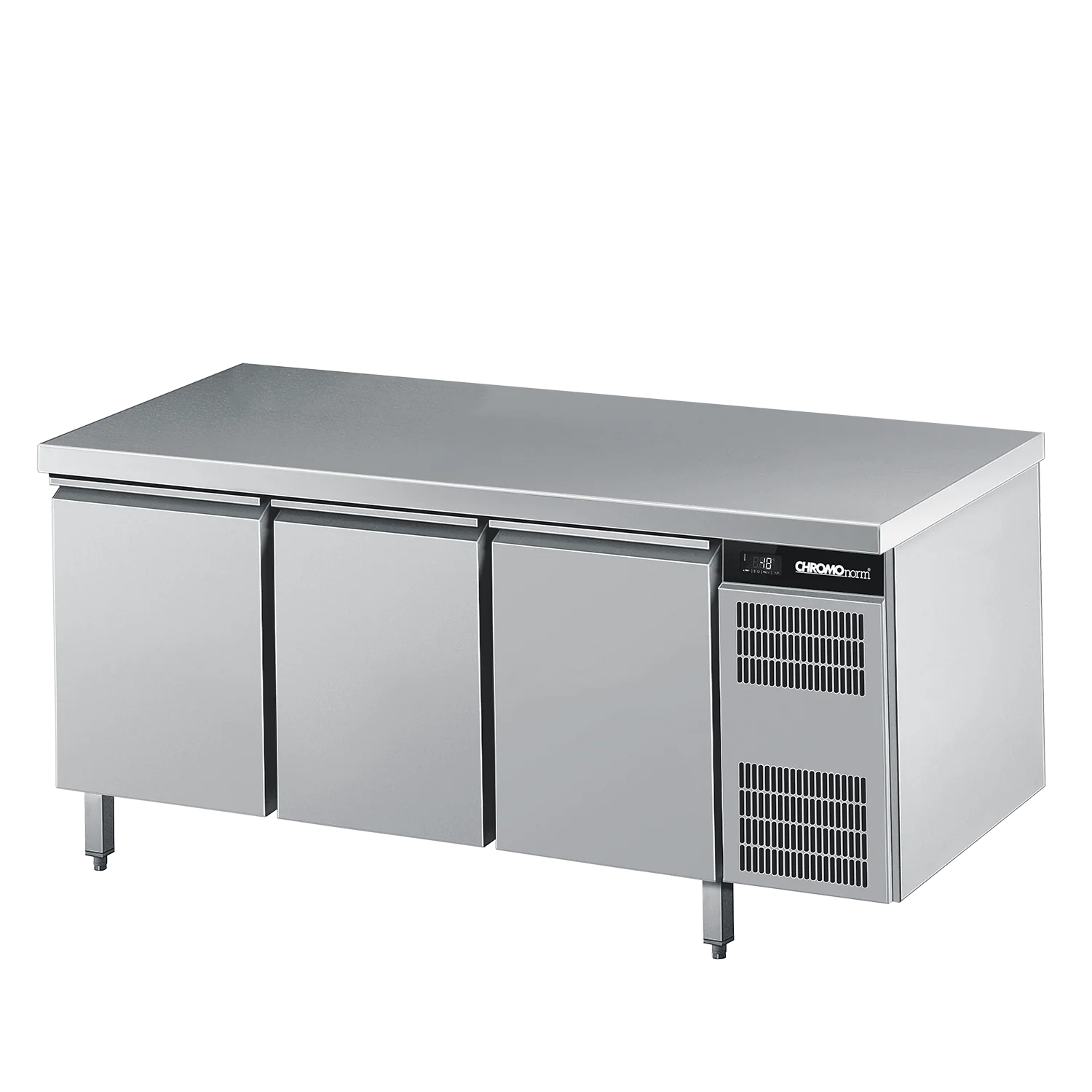 Bild von Bäckerei-Tiefkühltisch EN4060, 3 Türen mit Tischplatte allseits ab, steckerfertig - 1950x800x850 mm