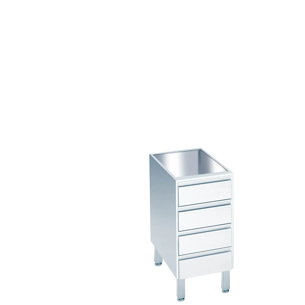 Bild von Schubladenblock mit 4 Schubladen, ohne Tischplatte - 400x560(600)x800-850 mm