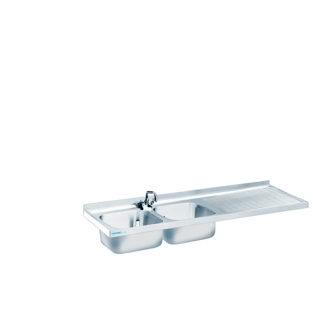 Bild von Spülenabdeckung mit 2 Becken links, ohne Beckenverkleidung - 1500x700x50 mm