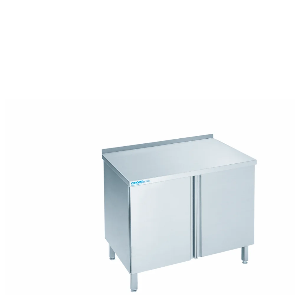 Bild von Arbeitsschrank mit Flügeltüren, mit Tischplatte hinten auf - 800x600x850/900 mm