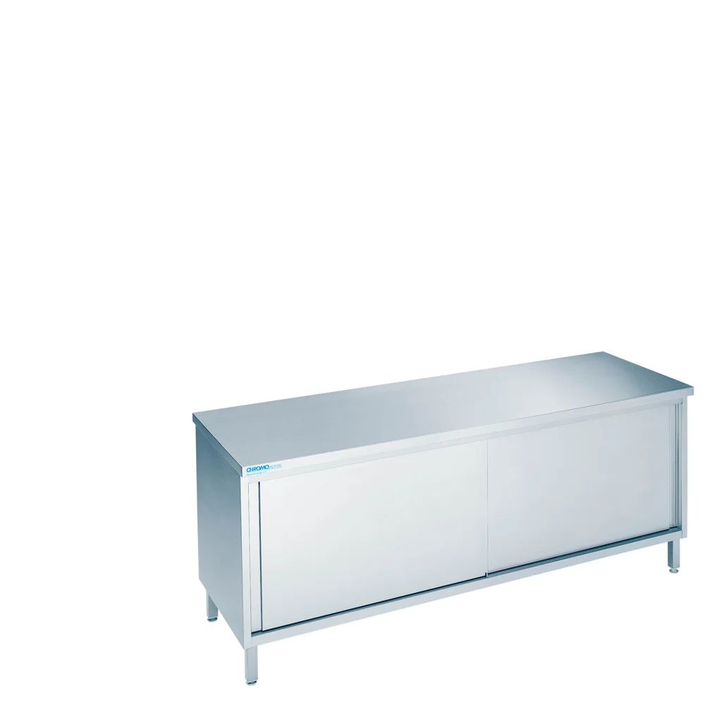Bild von Arbeitsschrank mit Schiebetüren, mit Tischplatte allseits ab - 1700x600x850/900 mm