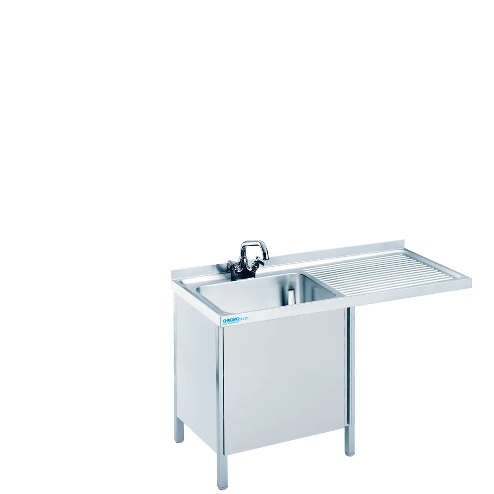 Bild von Spülcenter mit 1 Becken links und Flügeltüren - 1200x600x850/900 mm