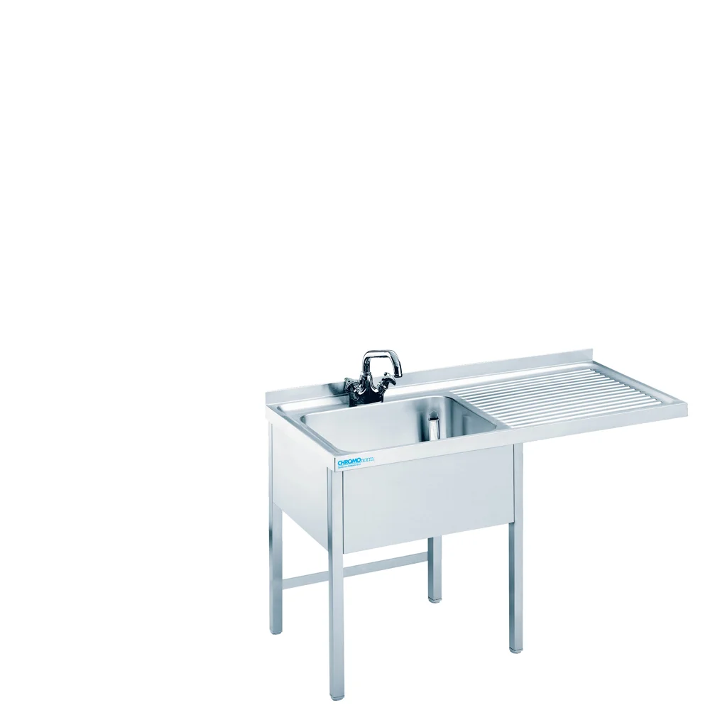 Bild von Spülcenter mit 1 Becken links, offen - 1200x600x850/900 mm