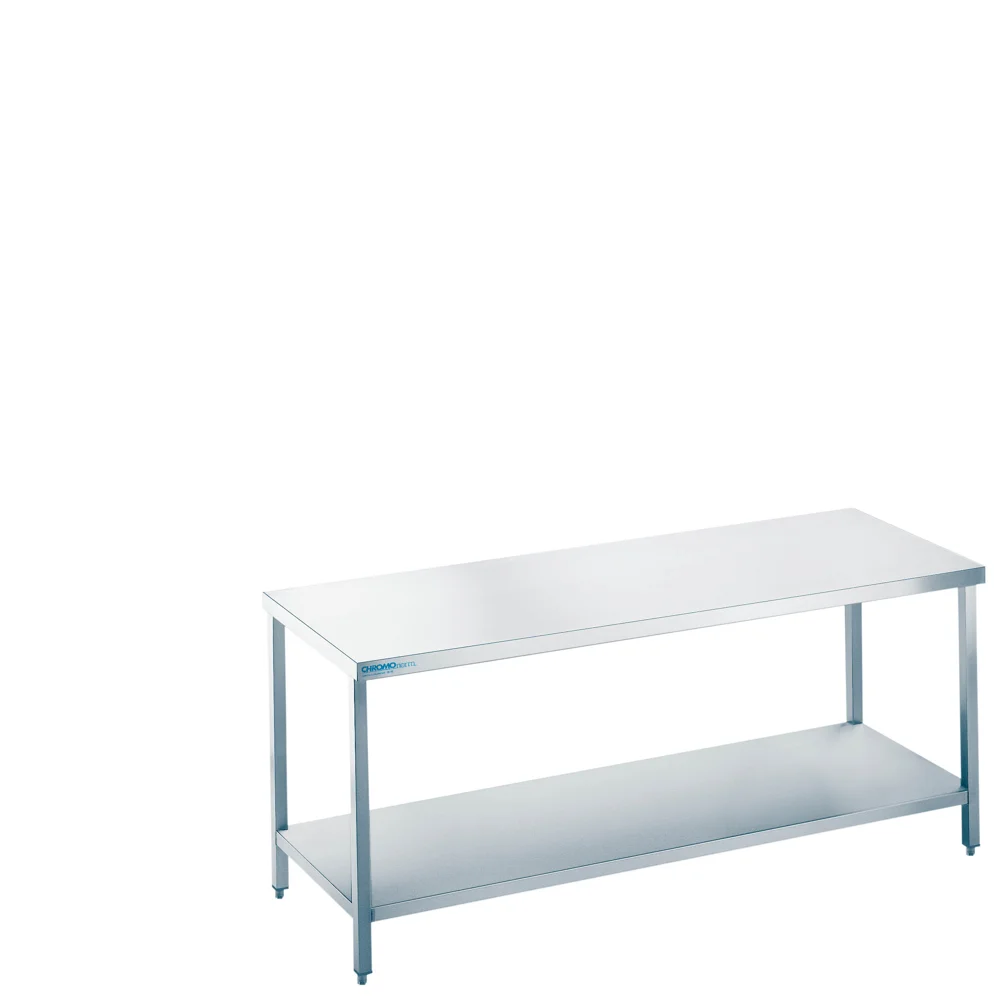 Bild von Arbeitstisch mit Zwischenboden, mit Tischplatte allseits ab - 1500x700x850/900 mm