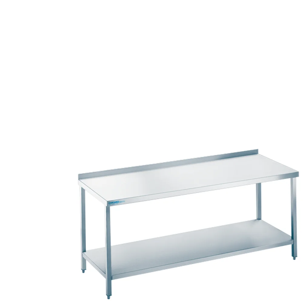 Bild von Arbeitstisch mit Zwischenboden, mit Tischplatte hinten auf - 1500x700x850/900 mm