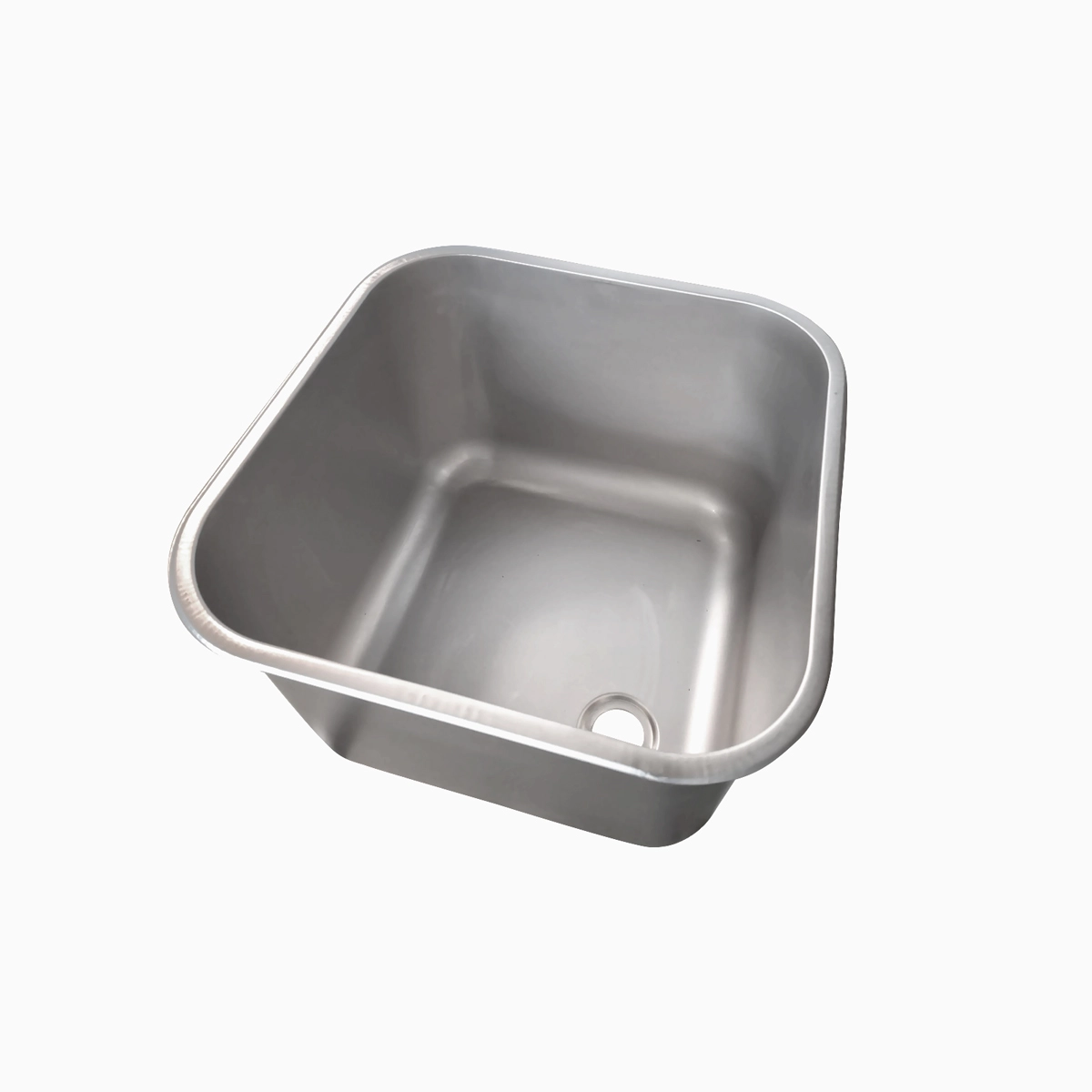 Bild von Spülbecken Edelstahl AISI304 zum Einschweißen, 40x50x30cm, RECHTS