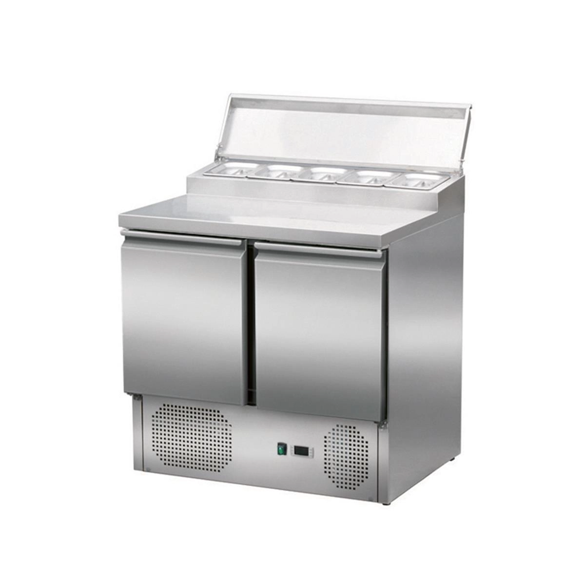 Bild von Saladette/Zubereitungstisch 2 Türen, Unterbaukühlung, 90x70