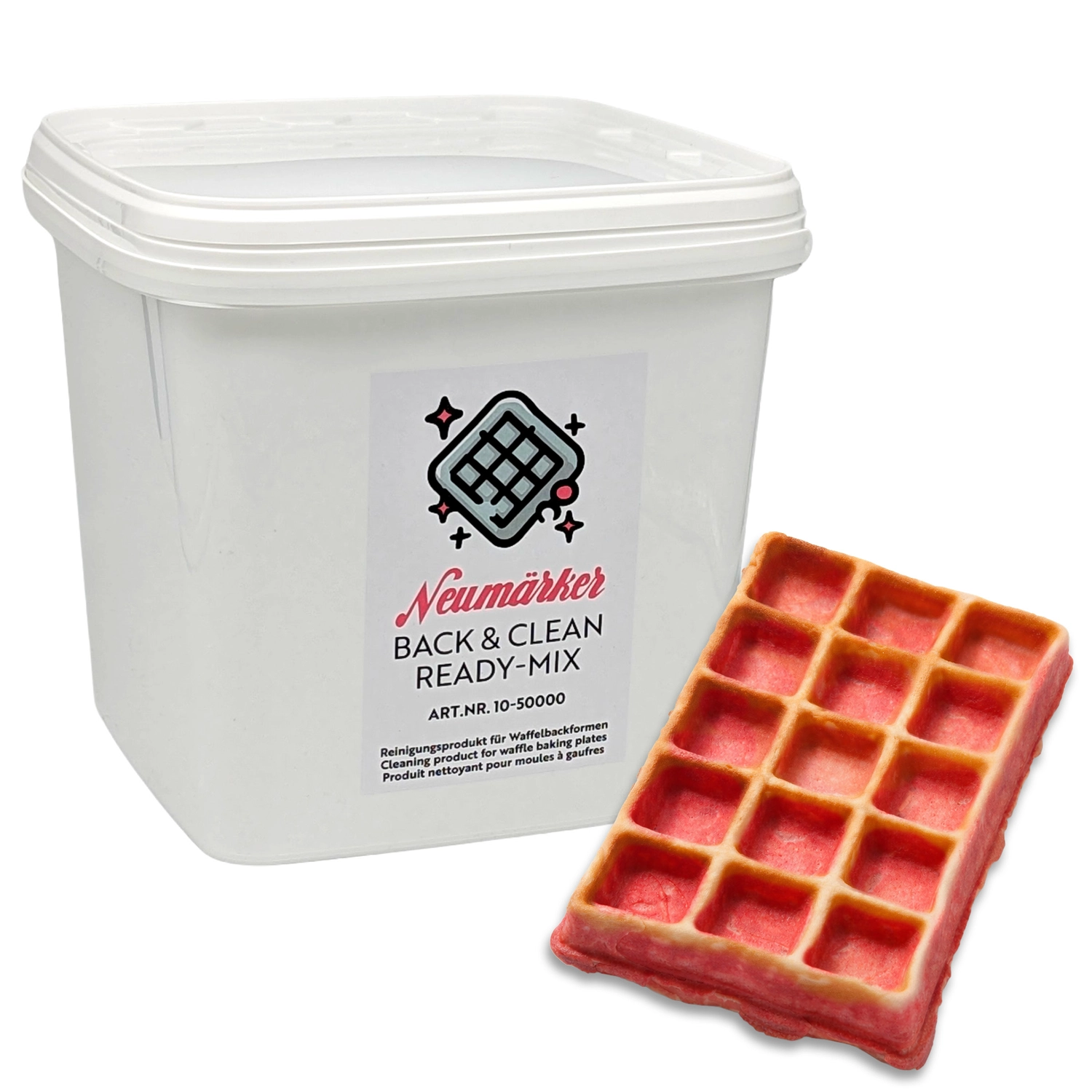 Bild von Neumärker Back & Clean Ready-Mix: Die Reinigungswaffel | Backmischung für Waffeleisen