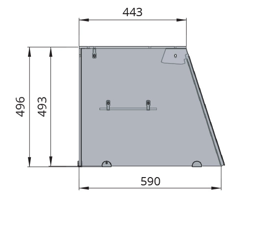 Bild von SNACK-Line Bain-Marie Theke 2x GN1/1, Granit Star Galaxy schwarz, 88x82x85,5 Glasaufbau Klarglas mit Zwischenablage, H=496mm
