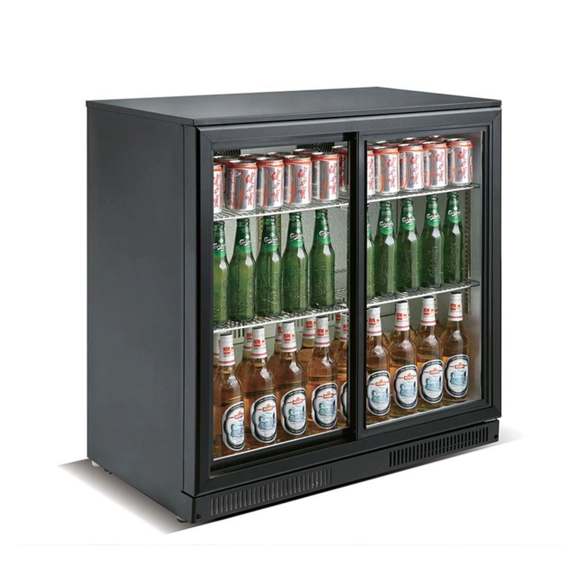 Bild von Flaschenkühlschrank 228 Liter mit 2 Schiebetüren | 902x565x900 mm
