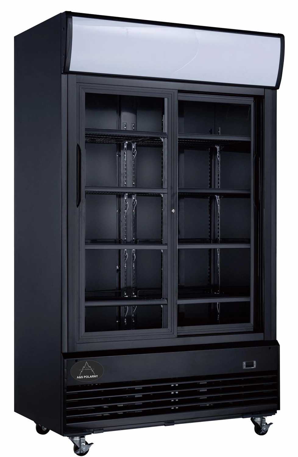 Bild von Flaschenkühlschrank 1000 L 1200x730x2072 mm, schwarz, Schiebetüren