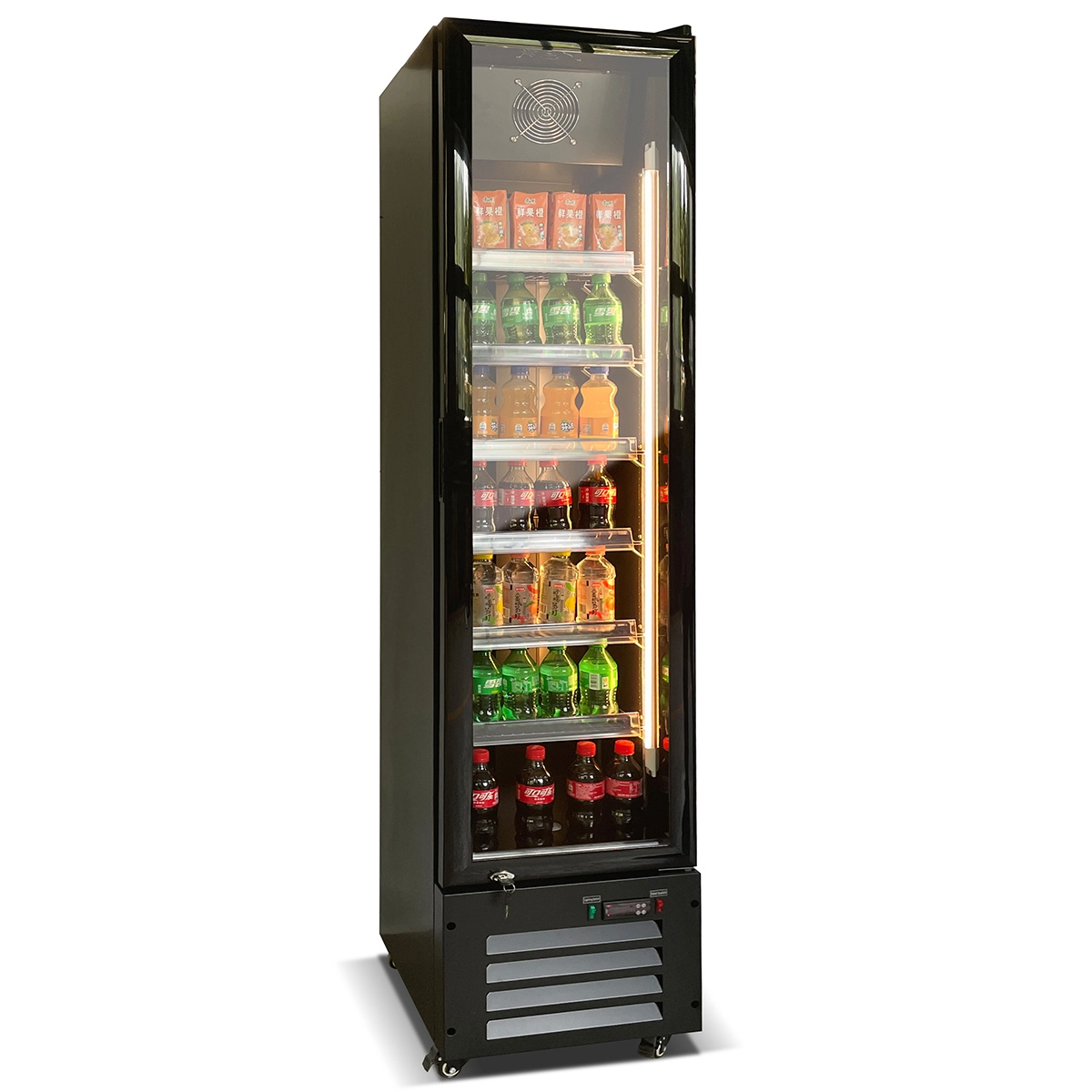 Bild von Getränkekühlschrank 220 Liter | schwarz |  420 X 485 X 1890 mm