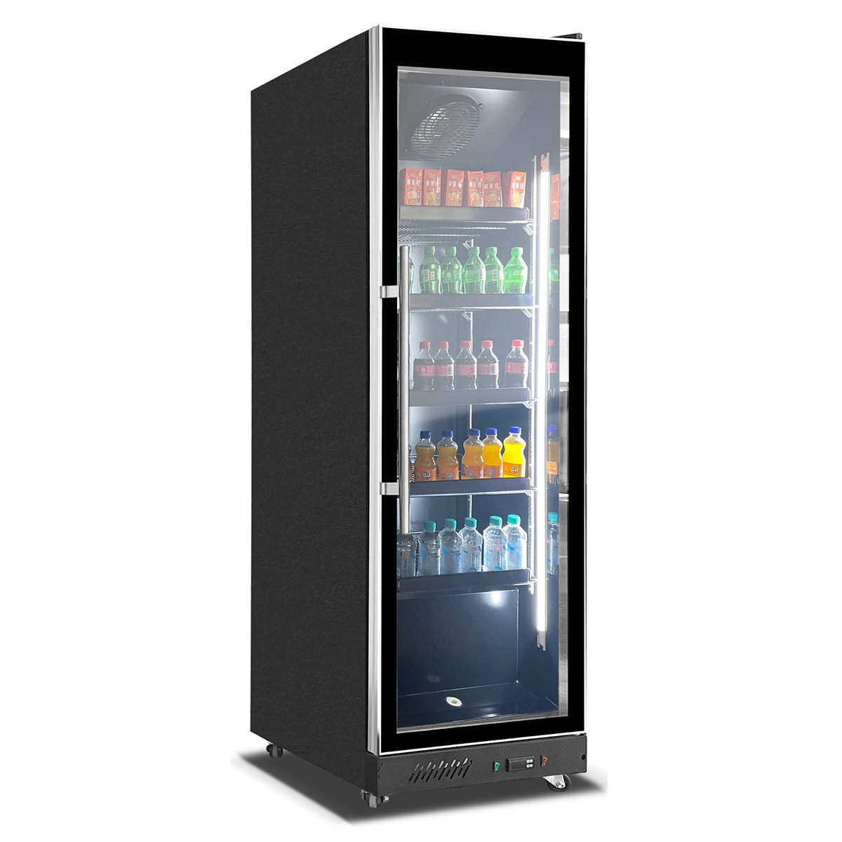 Bild von Getränkekühlschrank 500 Liter | schwarz | 620 X 635 X 1980 mm