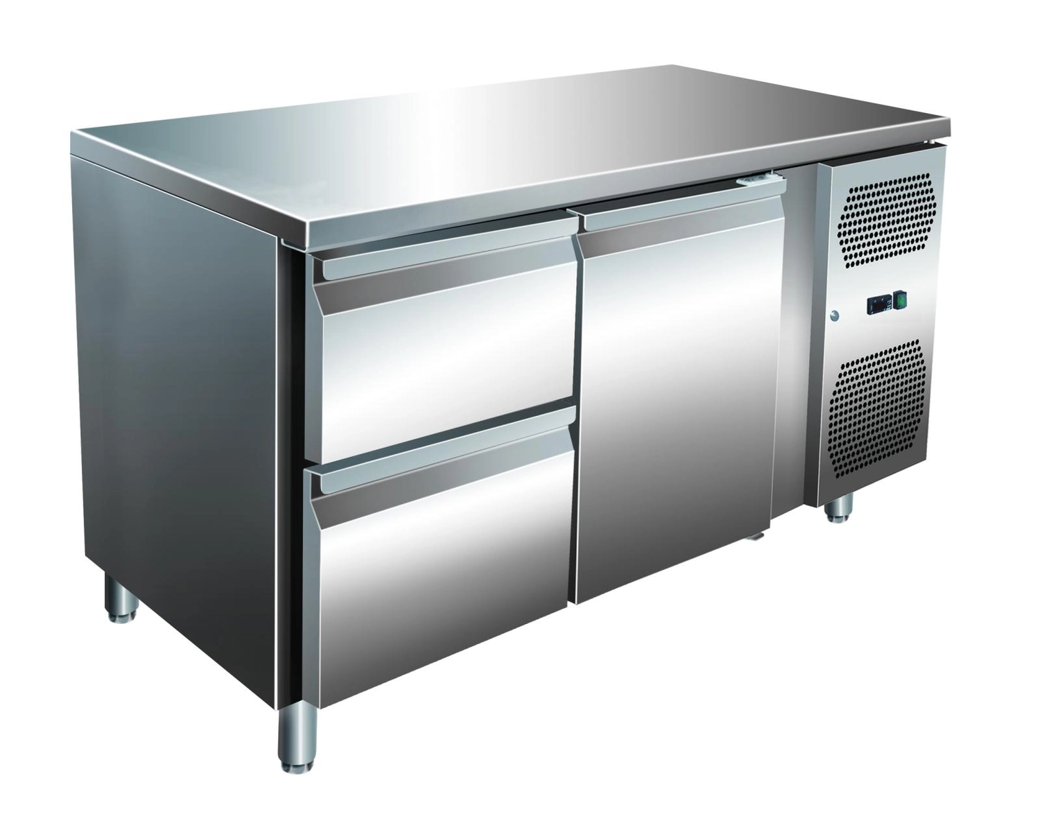 Bild von VIP Kühltisch mit 1x 2 Schubladen und 1 Tür -2 bis +8°C 1.360x600x860 mm