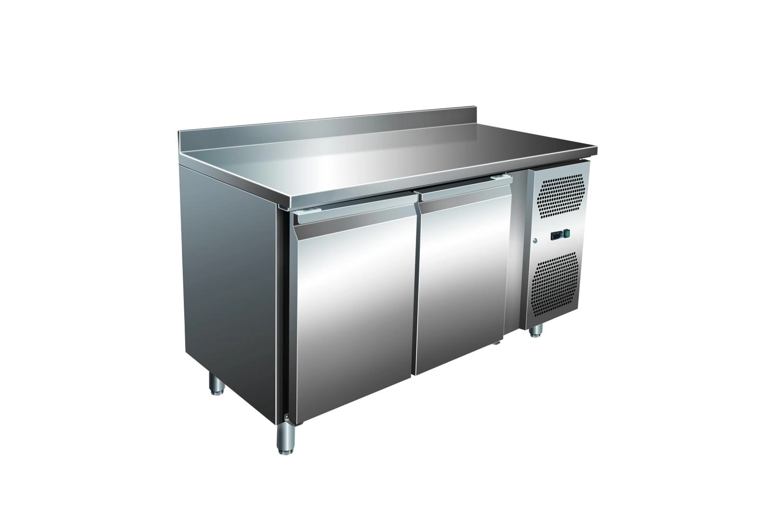 Bild von VIP Kühltisch mit 2 Türen und Aufkantung -2 bis +8°C 1.360x600x960 mm