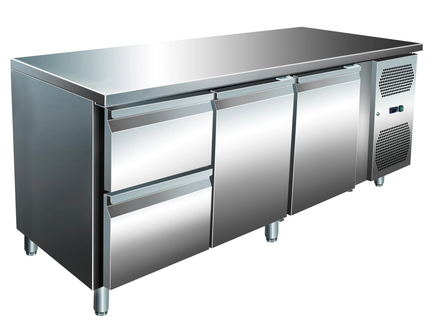Bild von VIP Kühltisch mit 1x 2 Schubladen und 2 Türen -2 bis +8°C 1.795x600x860 mm