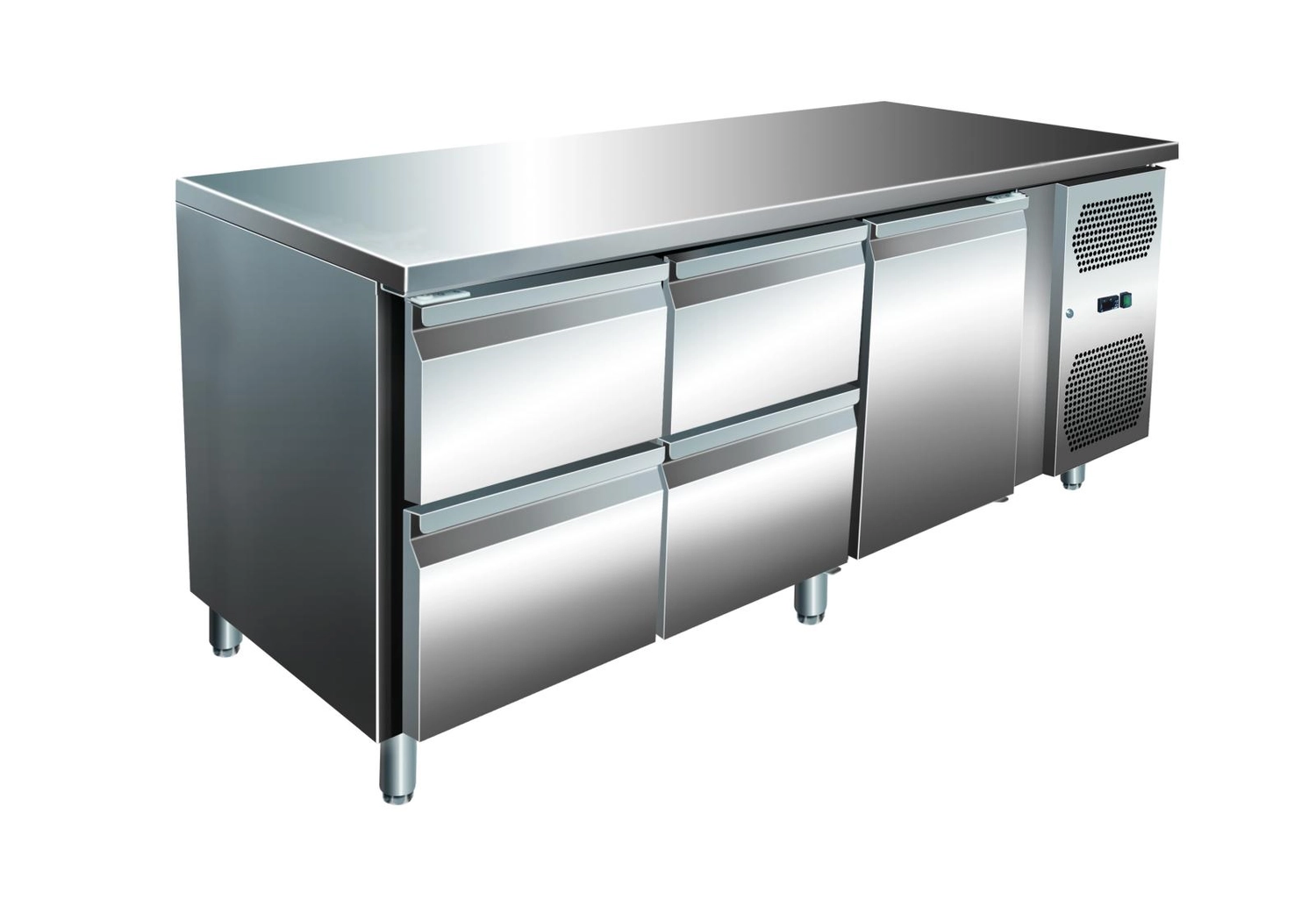 Bild von VIP Kühltisch mit 2x 2 Schubladen und 1 Tür -2 bis +8°C 1.795x600x860 mm