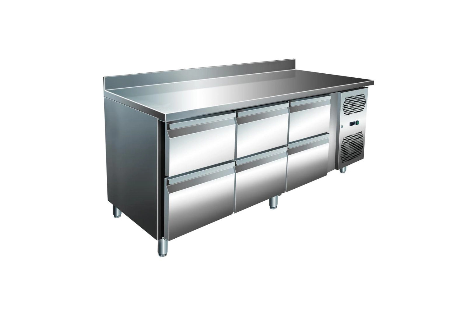 Bild von VIP Kühltisch mit 3x 2 Schubladen und Aufkantung -2 bis +8°C 1.795x600x960 mm