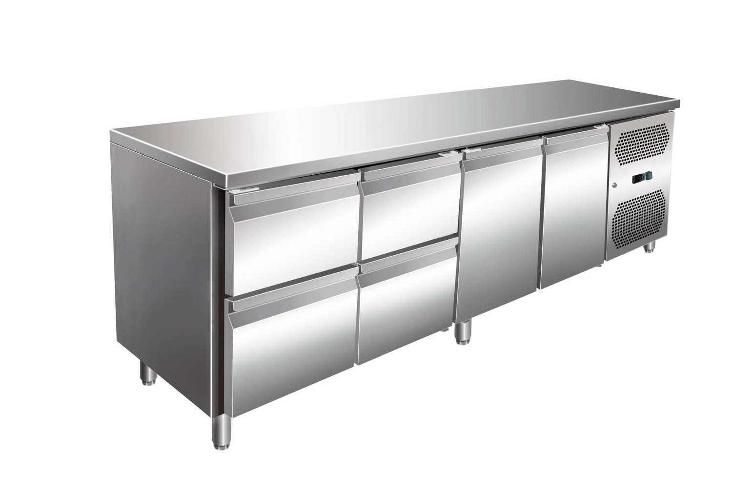 Bild von VIP Kühltisch mit 2x 2 Schubladen und 2 Türen -2 bis +8°C 2.230x600x860 mm