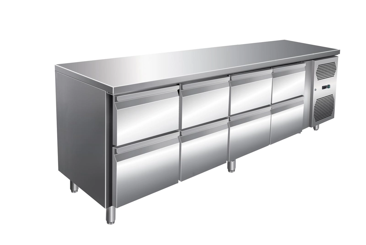 Bild von VIP Kühltisch mit 4x 2 Schubladen -2 bis +8°C 2.230x600x860 mm