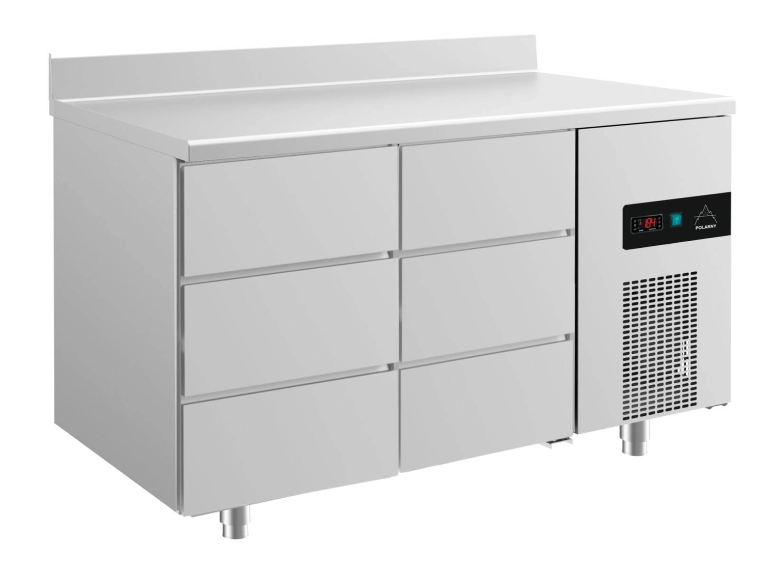 Bild von Kühltisch -2 bis +8°C 1400x700x850mm mit 2x drei Schubladen u. Aufkantung