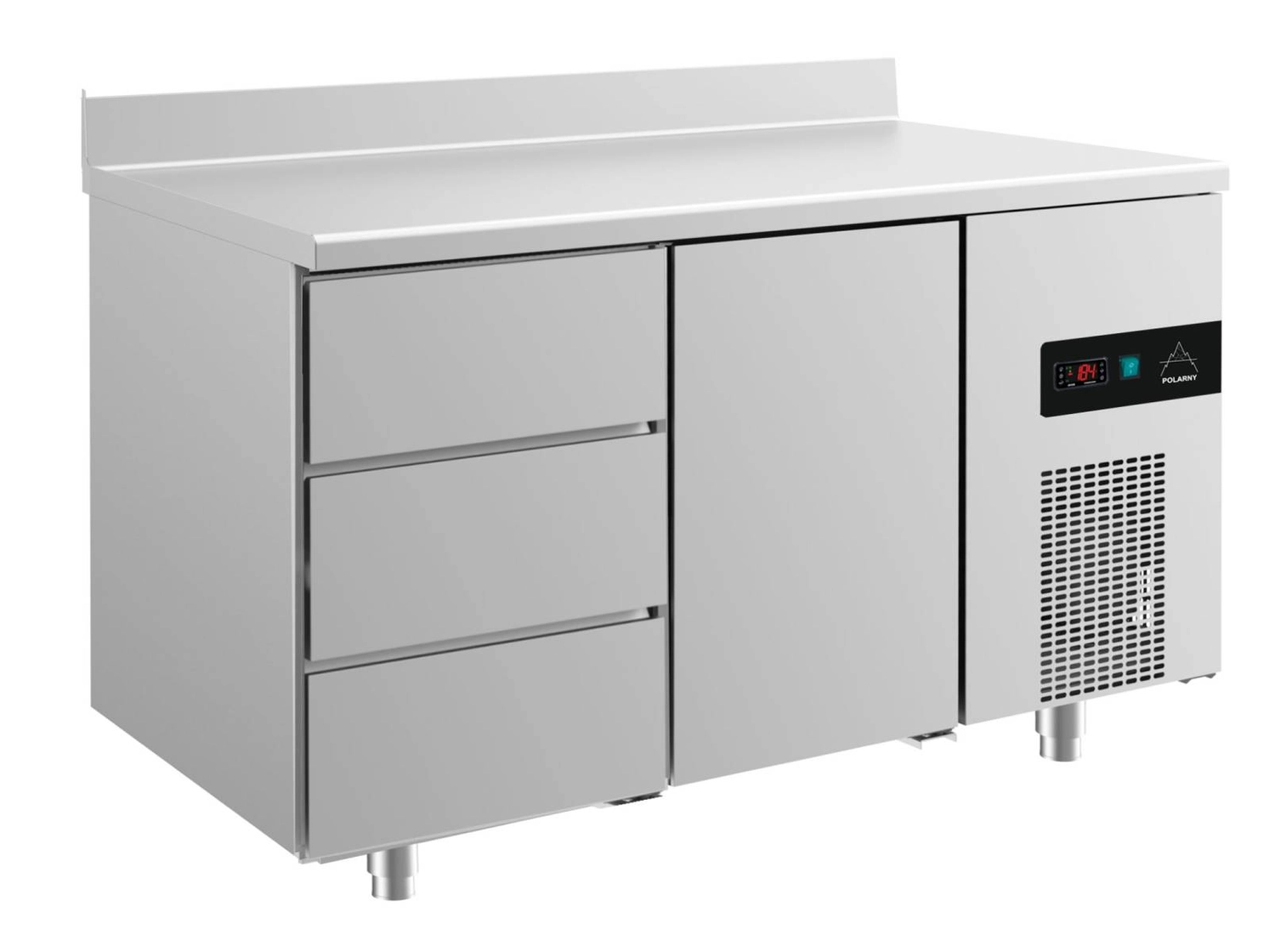 Bild von Kühltisch -2 bis +8°C 1400x700x850mm mit 1x Tür und 1x drei Schubladen u. Aufkantung