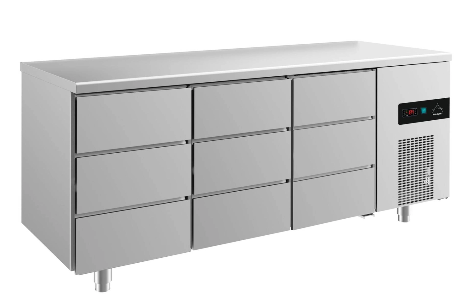 Bild von Kühltisch -2 bis +8°C 1865x700x850mm mit 3x drei Schubladen