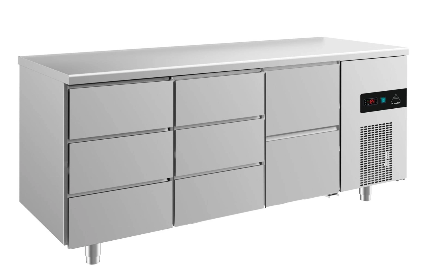 Bild von Kühltisch -2 bis +8°C 1865x700x850mm mit 1x zwei Schubladen und 2x drei Schubladen