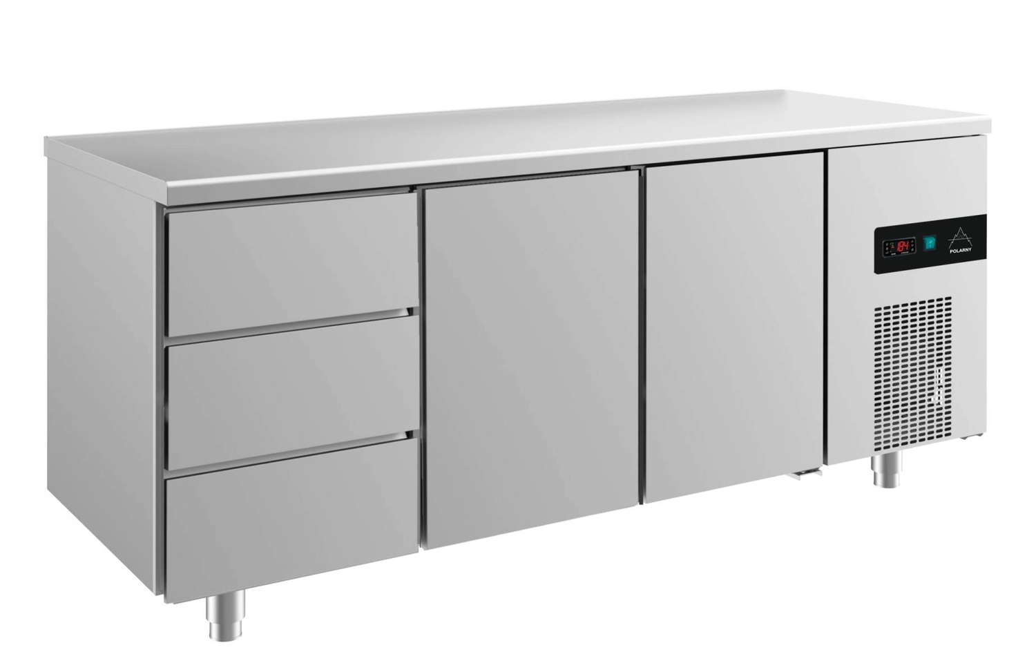 Bild von Kühltisch -2 bis +8°C 1865x700x850mm mit 2x Türen und 1x drei Schubladen