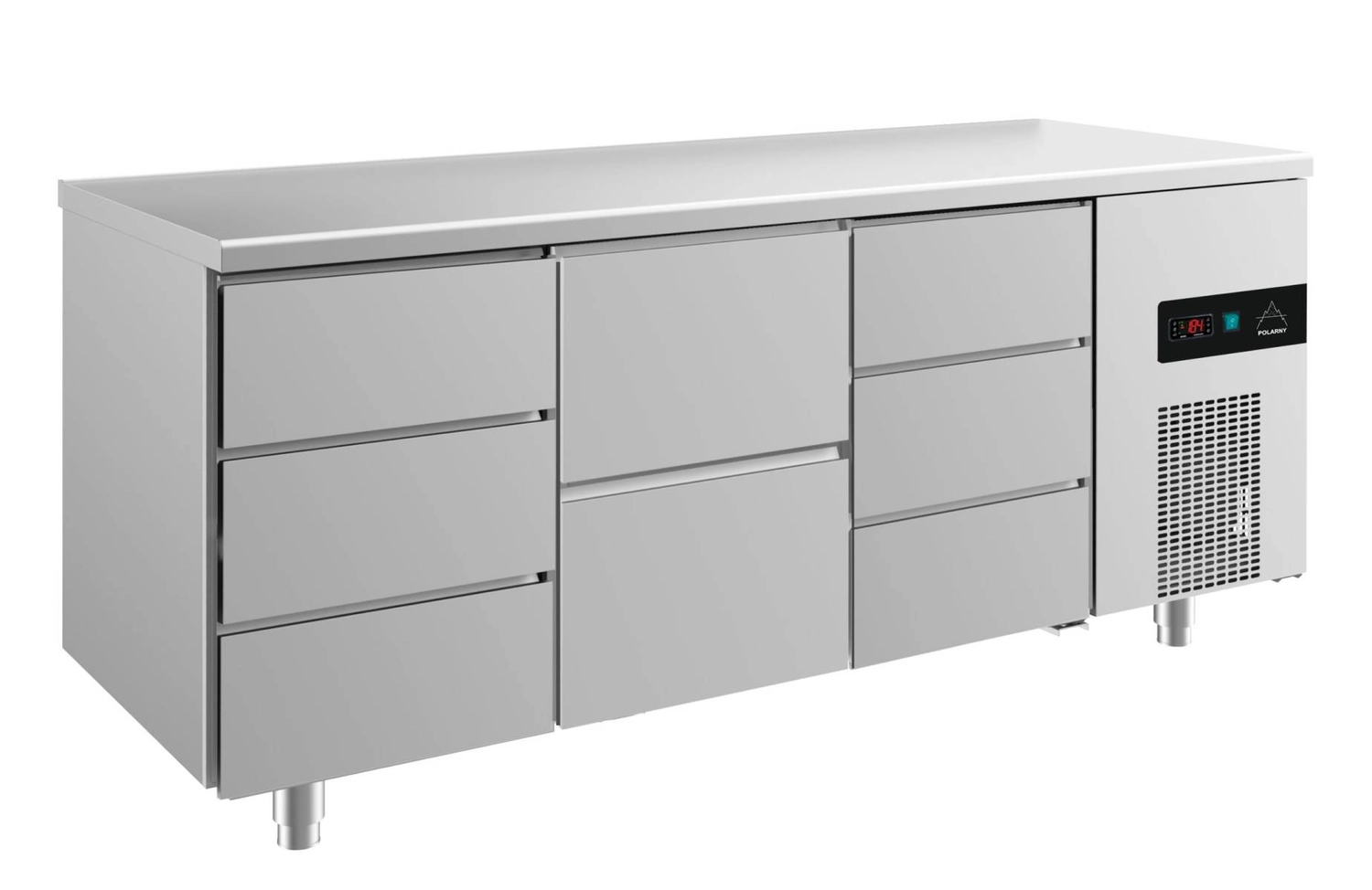Bild von Kühltisch -2 bis +8°C 1865x700x850mm mit 1x zwei Schubladen und 2x drei Schubladen