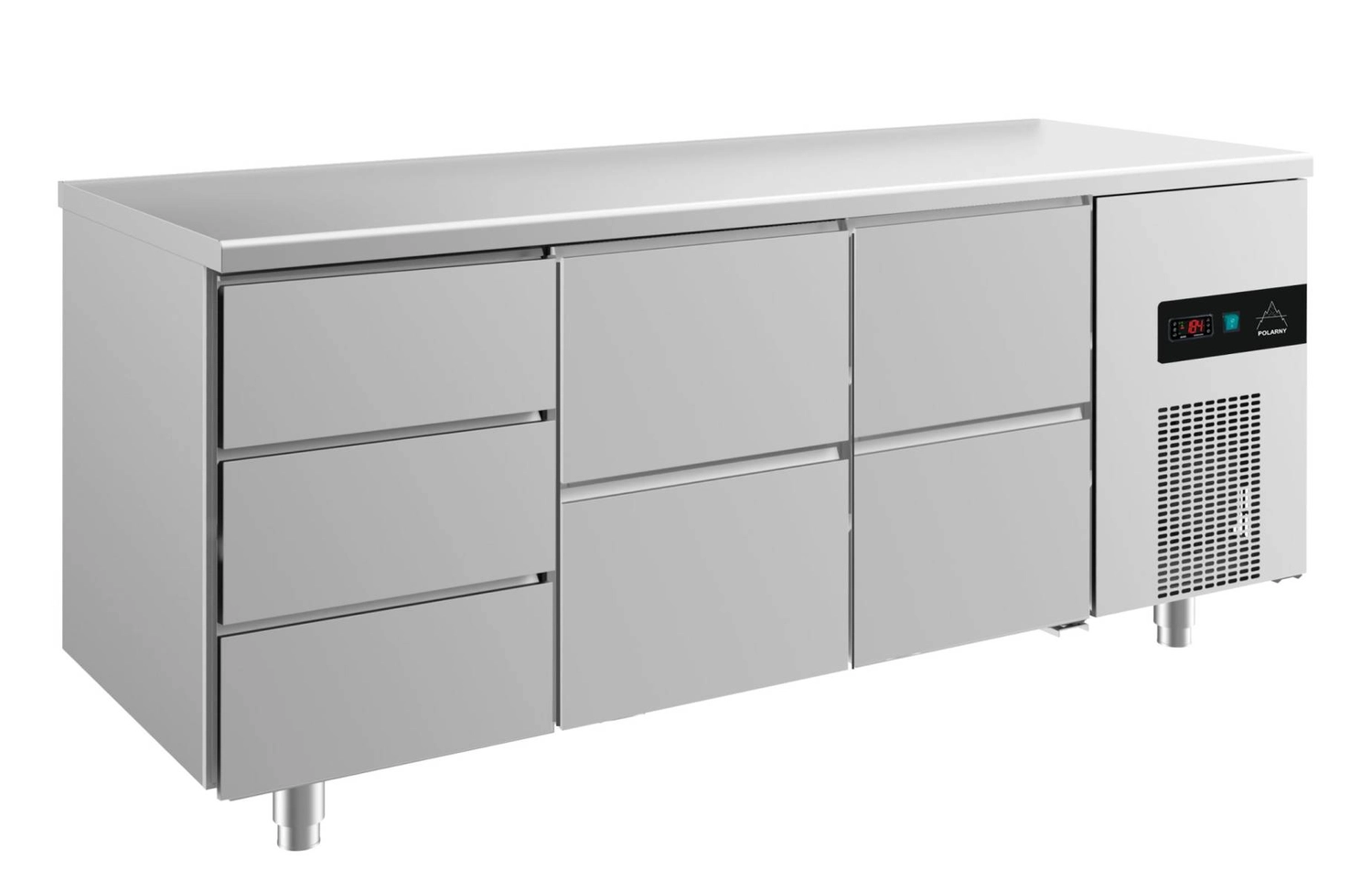 Bild von Kühltisch -2 bis +8°C 1865x700x850mm mit 2x zwei Schubladen und 1x drei Schubladen