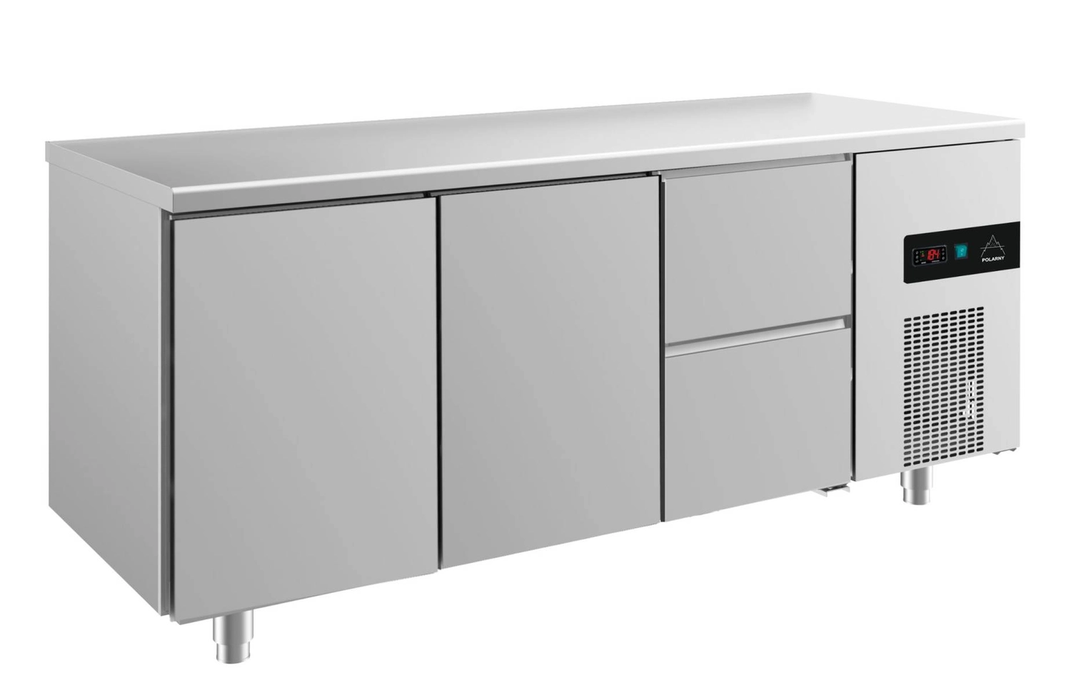 Bild von Kühltisch -2 bis +8°C 1865x700x850mm mit 2x Türen und 1x zwei Schubladen