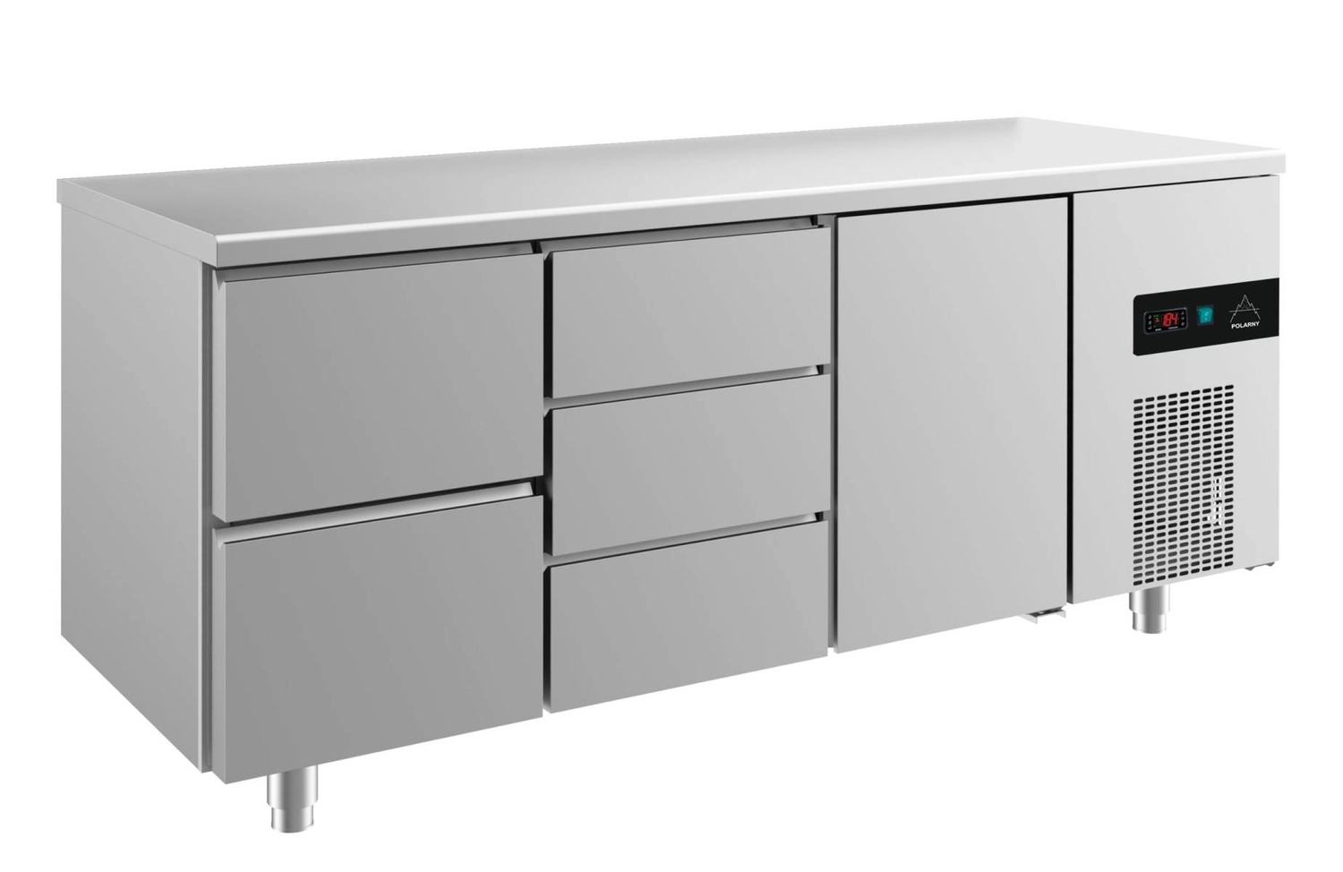 Bild von Kühltisch -2 bis +8°C 1865x700x850mm mit 1x Tür, 1x zwei Schubladen und 1x drei Schubladen