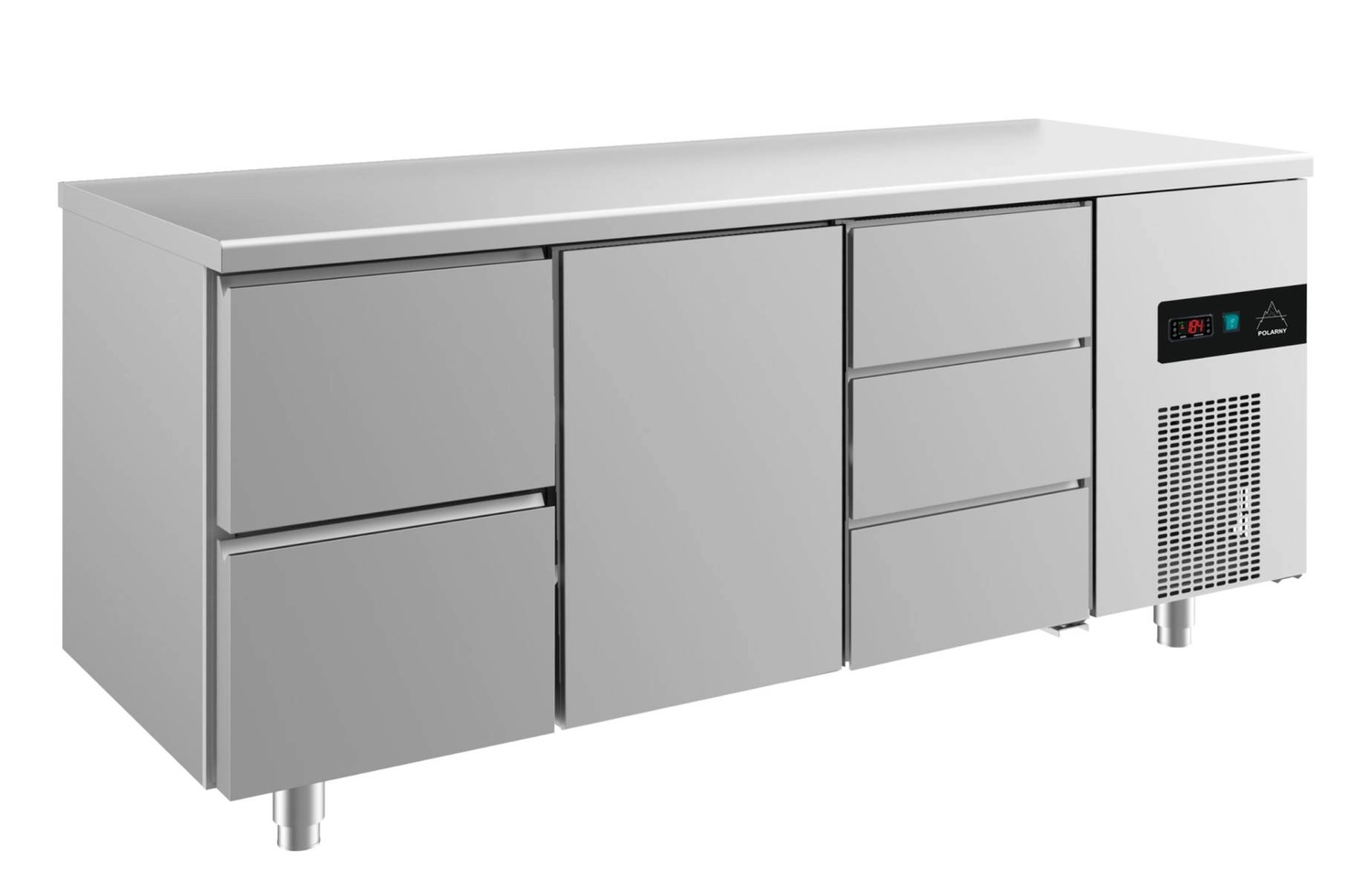Bild von Kühltisch -2 bis +8°C 1865x700x850mm mit 1x Tür, 1x zwei Schubladen und 1x drei Schubladen