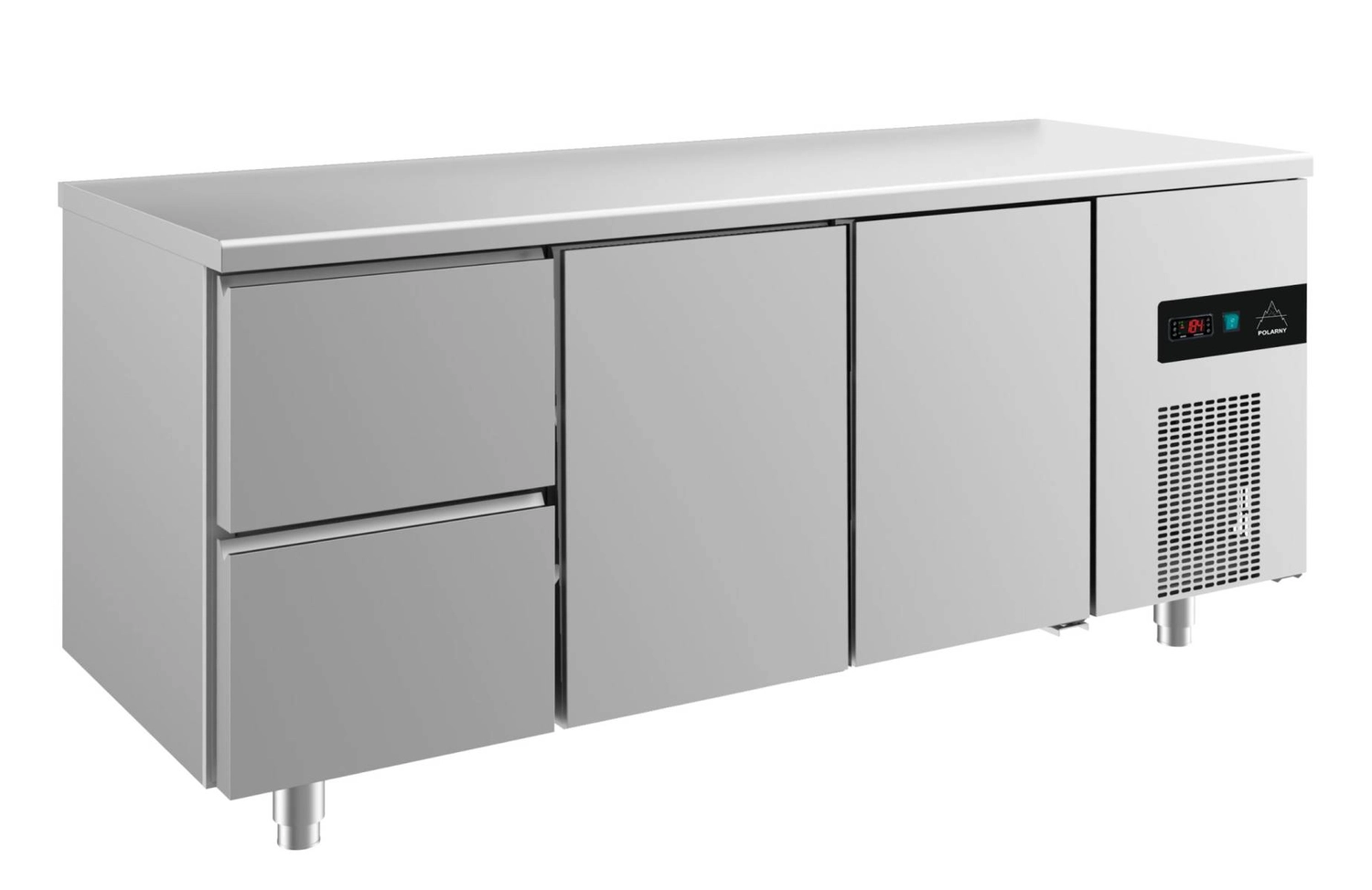 Bild von Kühltisch -2 bis +8°C 1865x700x850mm mit 2x Türen und 1x zwei Schubladen
