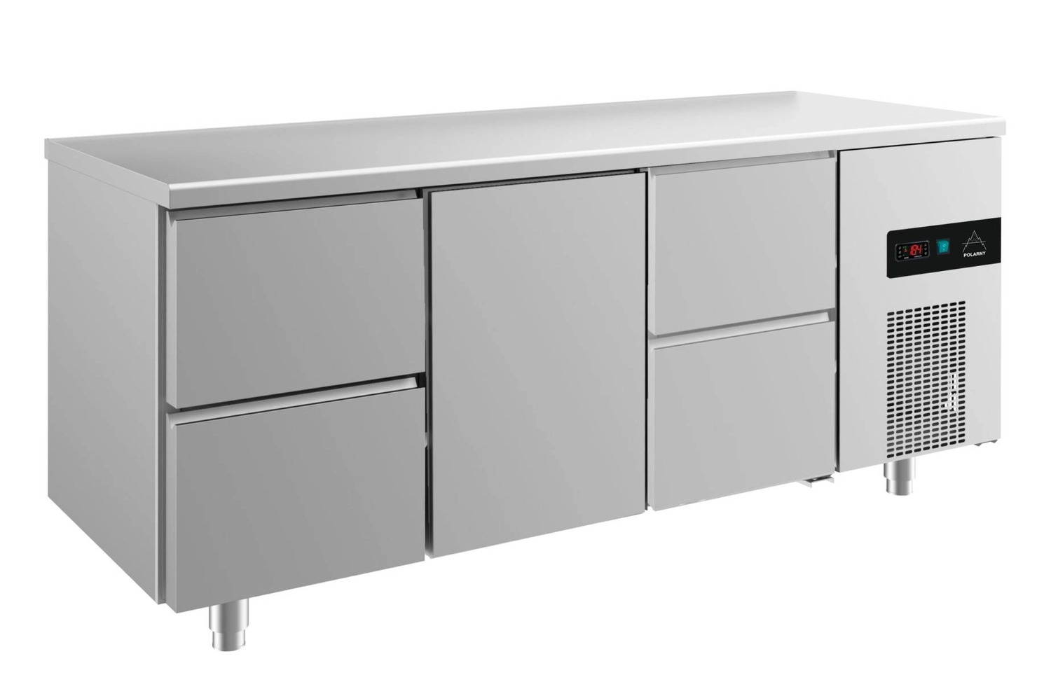 Bild von Kühltisch -2 bis +8°C 1865x700x850mm mit 1x Tür und 2x zwei Schubladen